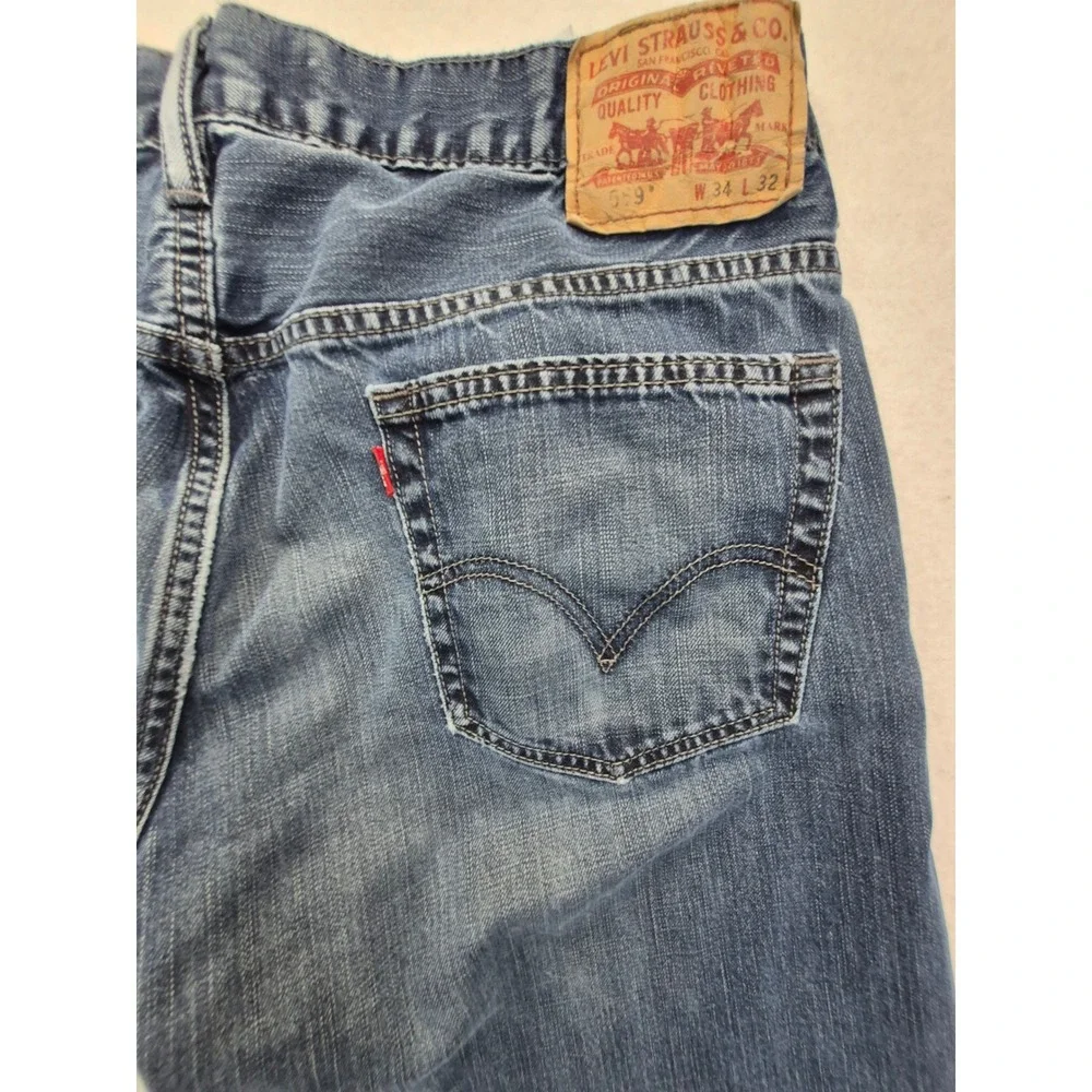 Levi's 569 Loose Straight Jeans Men's 34x32 Blue Relaxed Fit Denim